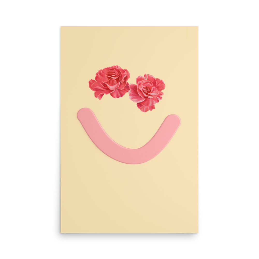 Floral-eyed smiley face from Okay Bouquet 13, a vibrant flower alternative for color therapy