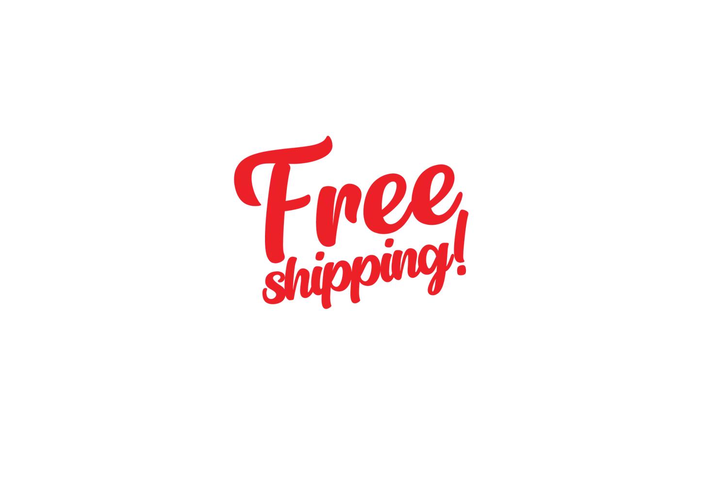 Red ’Free Shipping’ text.